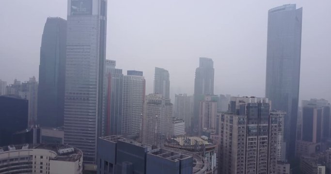 Chongqing, China, urban scenery,Aerial photography Chongqing Qianmenmen Bridge