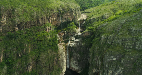 Fototapeta na wymiar Cachoeira Rabo de Cavalo (Horsetail Waterfall) in Conceição do Mato Dentro, Minas Gerais, Brazil
