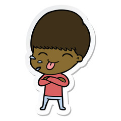 sticker of a cartoon rude man