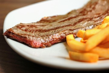 Escalope de ternera a la plancha con patatas