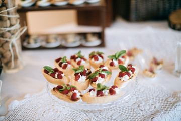 sandwiches on wedding reception