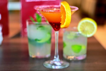 Bebida cocktail Margarita Naranja