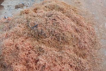 waste from wood carvings
