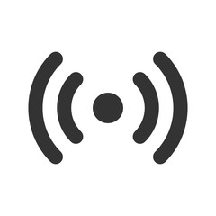 Network signal icon isolated on the white background