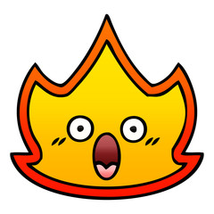 gradient shaded cartoon fire