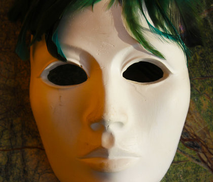 Human plaster cast mask