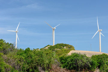 Wind farm at Canoa Quebrada on Brazil