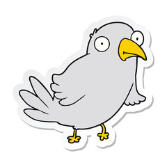 sticker of a cartoon bird