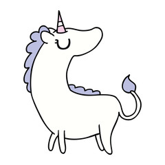 cartoon of cute kawaii unicorn