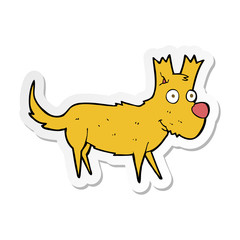 sticker of a cartoon cute little dog