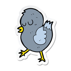 sticker of a cartoon bird