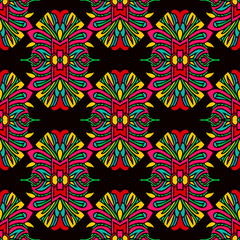 seamless pattern with indian ethnic elements