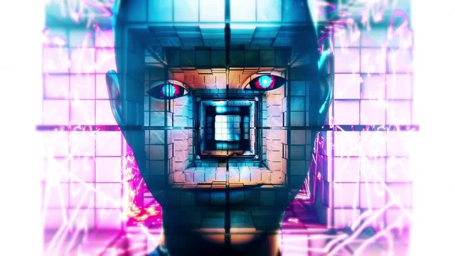 4K Android Artificial Intelligence Science Fiction Scene