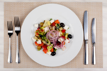 Food in the plate.