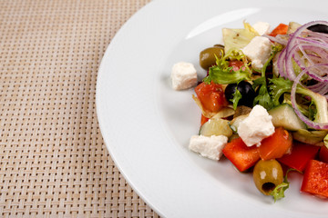 Food in the plate.