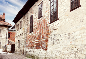Beautiful facade of the historic building in Kazimierz Dolny. Poland