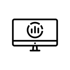 marketing analysis icon, outline black style
