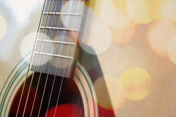 Close up of guitar