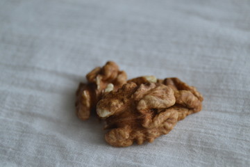 Fototapeta premium walnuts on a white background