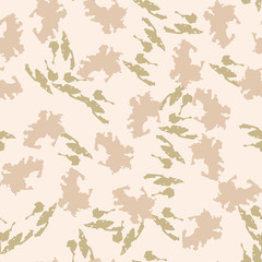 Desert camouflage of various shades of white, beige and green colors