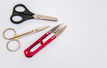 scissors on a white background