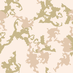 Desert camouflage of various shades of white, beige and green colors