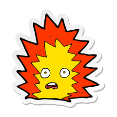 sticker of a cartoon explosion