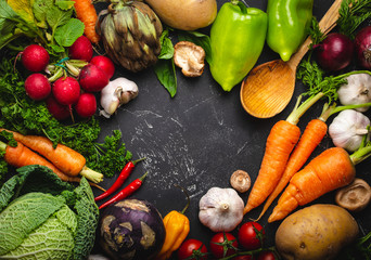 Fresh organic vegetables
