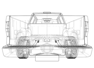 Vector car silhouettes. Rendering of 3d © cherezoff