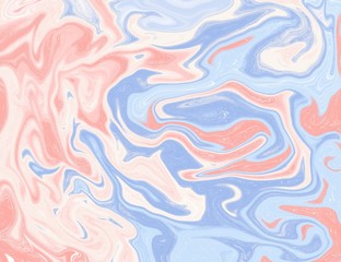 Fototapeta na wymiar Blue and pink marble. Pastel colors. Marbleized effect. Hand drawn colored illustration. Marble texture. Can be used as a background or wallpaper.