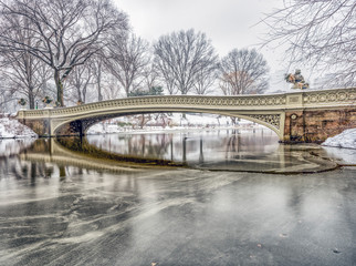 Naklejka na ściany i meble Bow bridge,Central Park, New York Cit