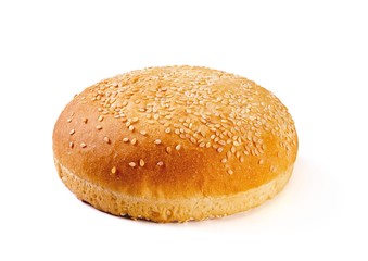 Burger bun on a white background