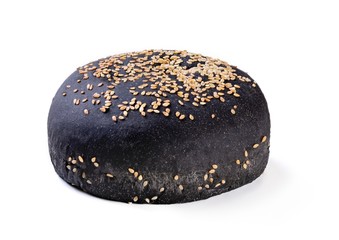 Black Burger Bun on a white background