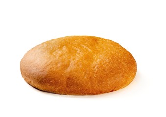 Bread round on a white background