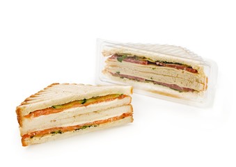 Sandwich on white background