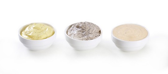 Sauces on a white background