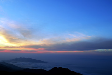 Sunrise sky from Adam's peak