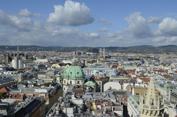 Obraz premium Aerial view of Vienna from view point, Austria