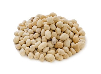 Peanuts nuts snack for beer on a white background