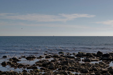 Life by seashore in Black sea Nessebar, Bulgaria