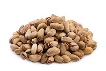 Walnut on white background