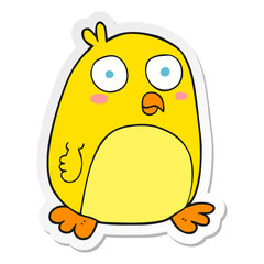 sticker of a cartoon bird
