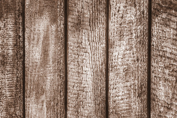 Grunge brown desks. Natural weathered wood texture background. Knots and long tree pattern.