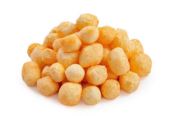 Chips on a white background