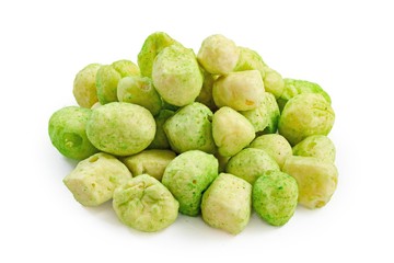 Chips on a white background
