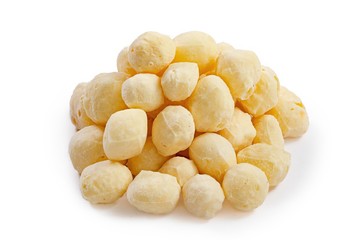 Chips on a white background