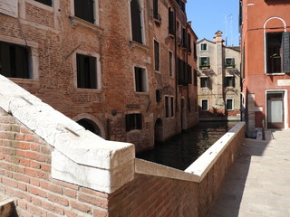 Exquisite historic stone architecture of Venice, approximately, of Sunny Italy.