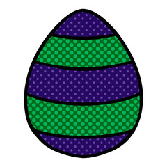 quirky comic book style cartoon easter egg