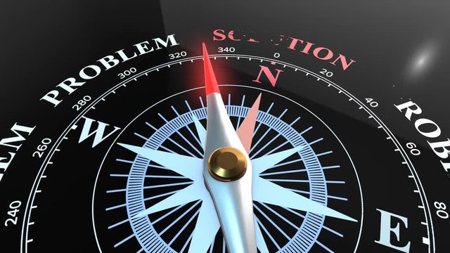 animation of Compass pointing to solution