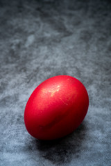 Easter eggs on a dark background.